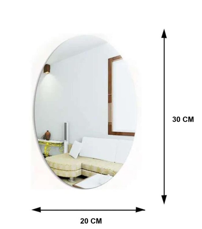 Wall Mirror Sticker (Oval + Rectangular) (BUY 1 GET 1 FREE) - Image 7