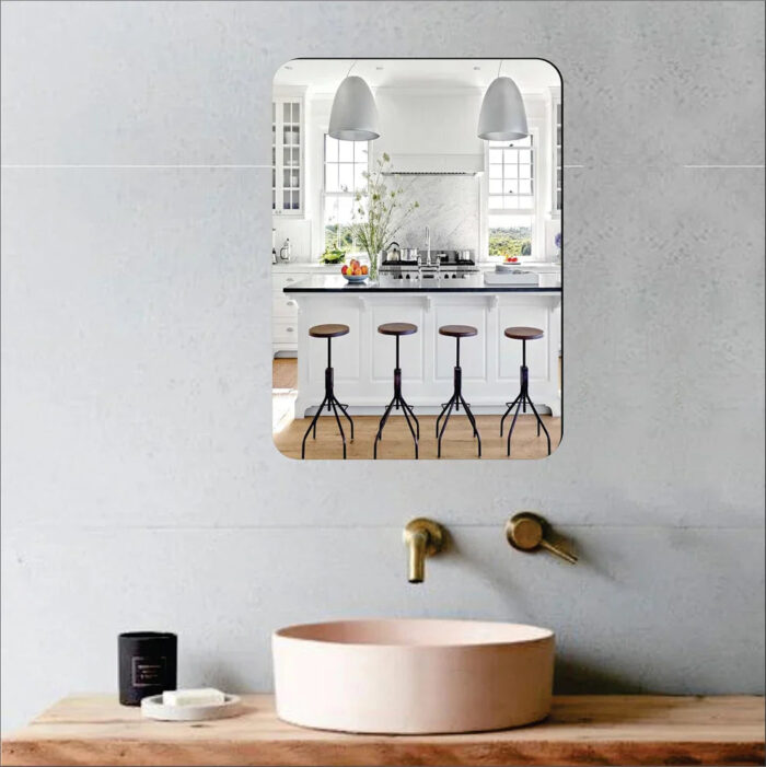 Wall Mirror Sticker (Oval + Rectangular) (BUY 1 GET 1 FREE)