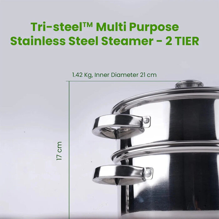 2-Tier Stainless Steel Steamer - Image 6