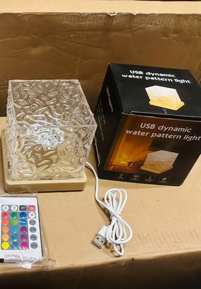 Rotating Water Ripple Night Light Aura Lamp - Image 5