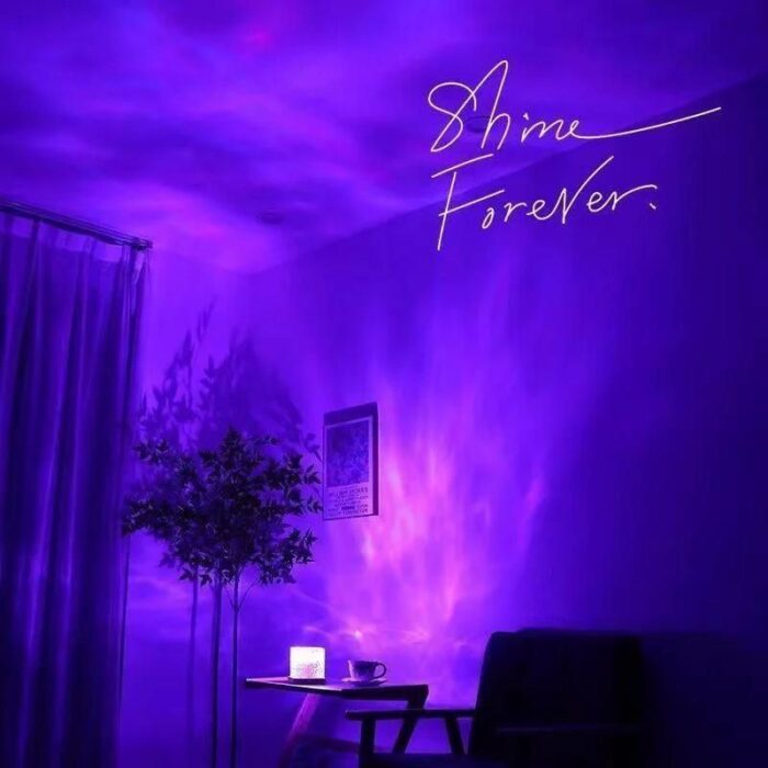 Rotating Water Ripple Night Light Aura Lamp - Image 3