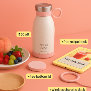 Portable Juicer Blender with Wireless Charging + (500 Juice Recipe E BOOK FREE)